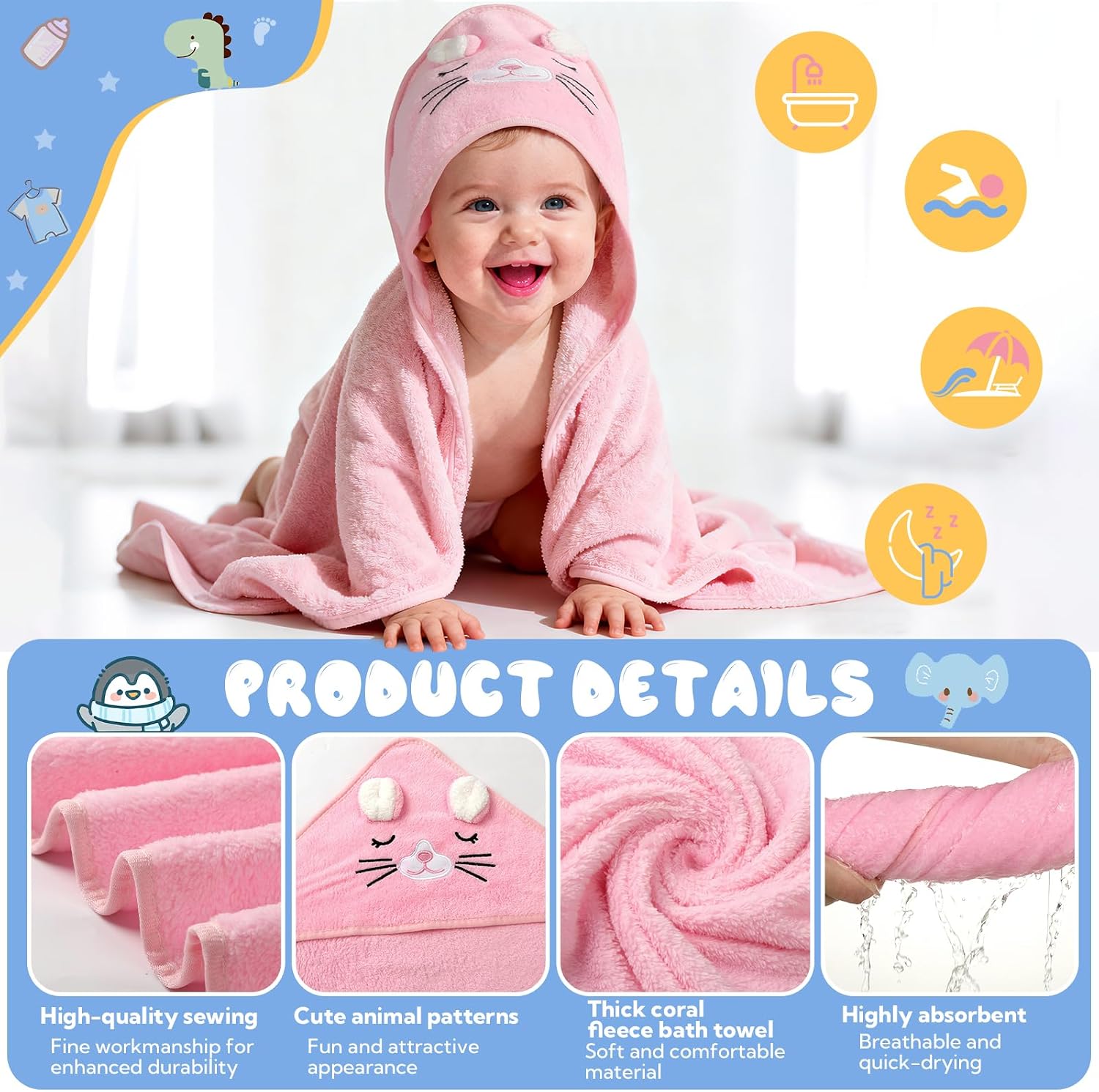 Detalle de Baby Bath Towel Set, 15-Piece