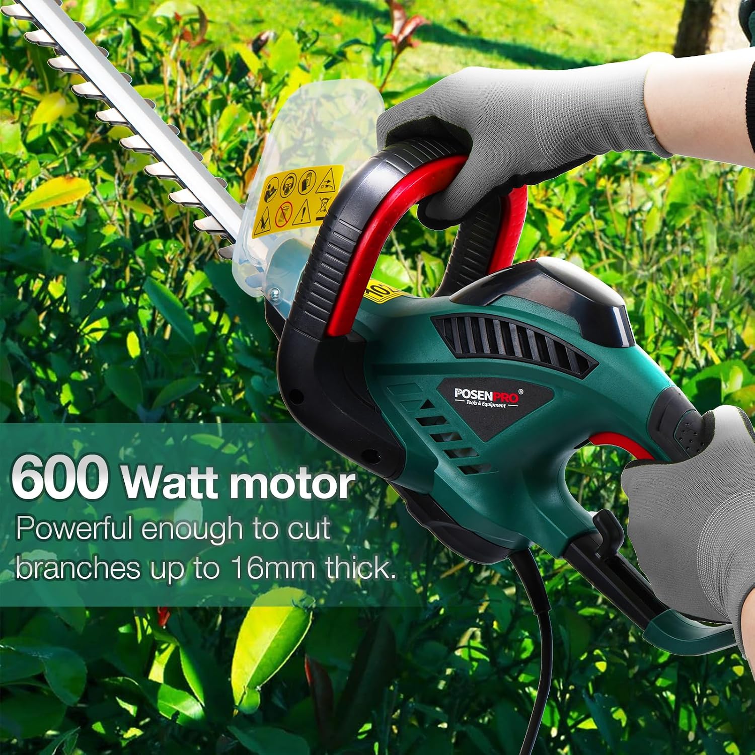 Thumbnail 3 de 600W Corded hedge trimmer pruner