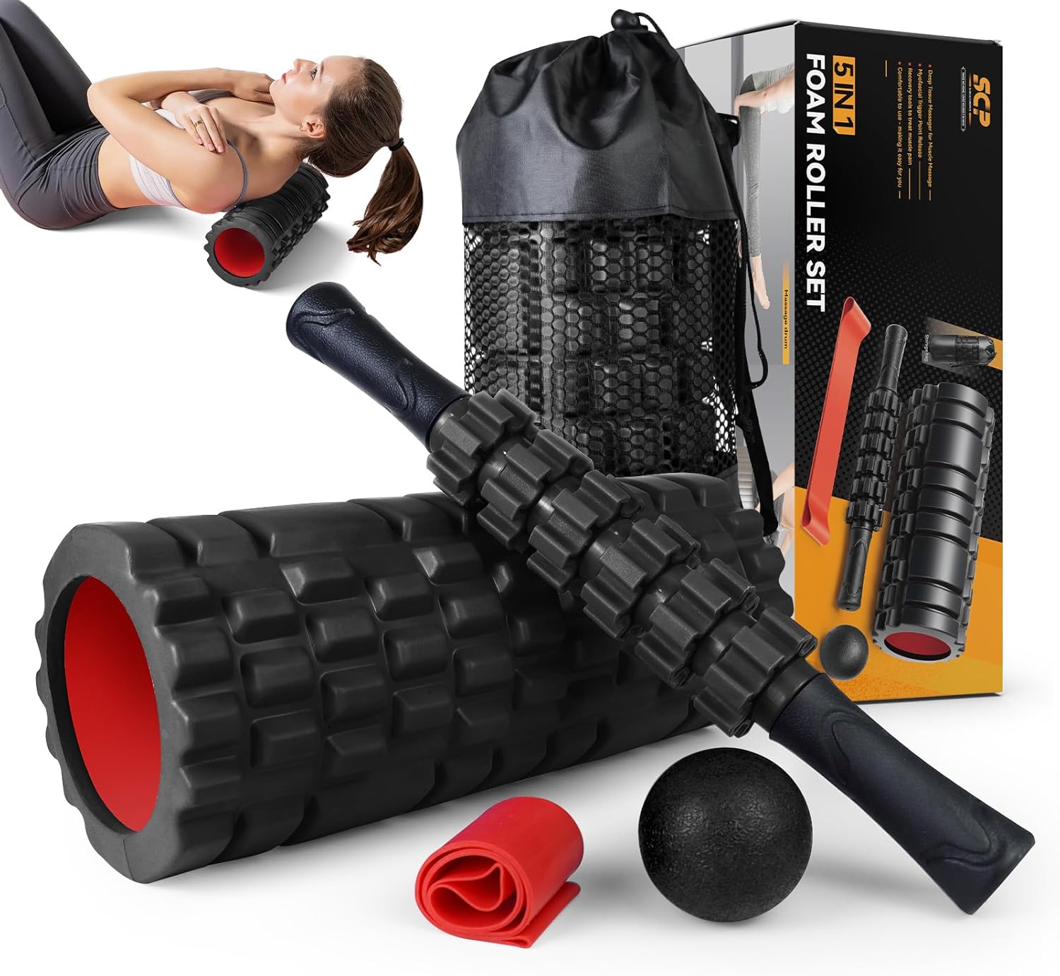 5 in1 Foam Roller Set—Deep Muscle Massage 🧘♀