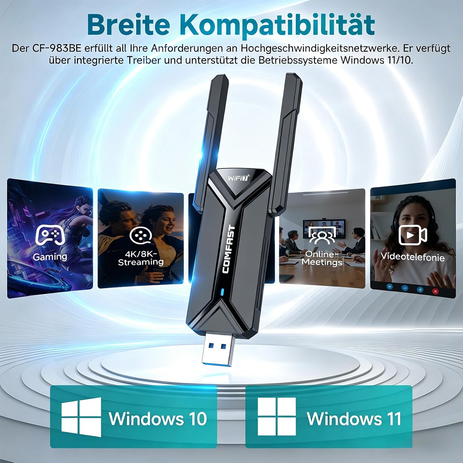 Thumbnail 6 de COMFAST WLAN Stick USB 3.0 – WiFi 7 mit Tri-Band, MU-MIMO & OFDMA