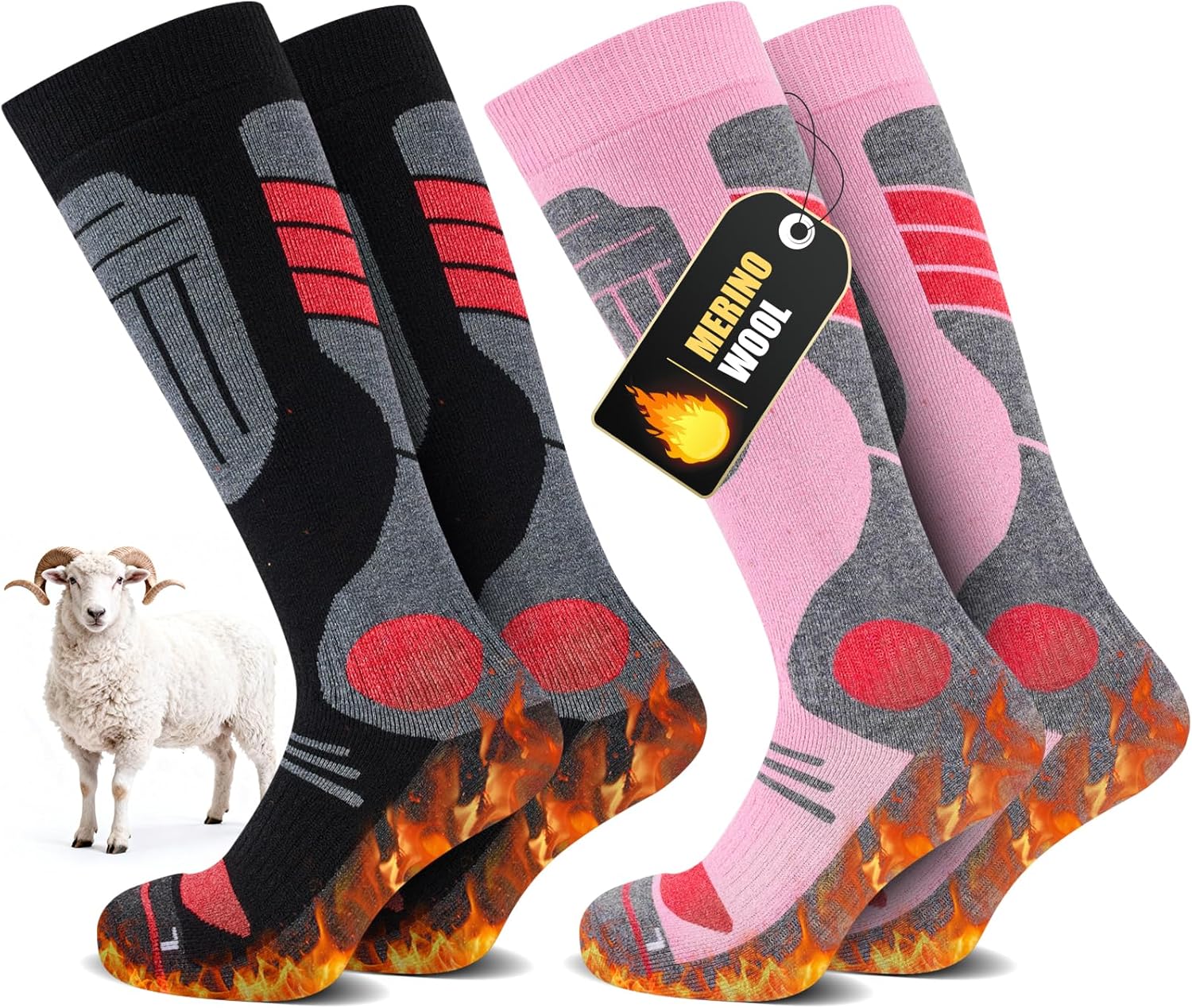 SukModen Calzini da Sci Merino 2 Paia