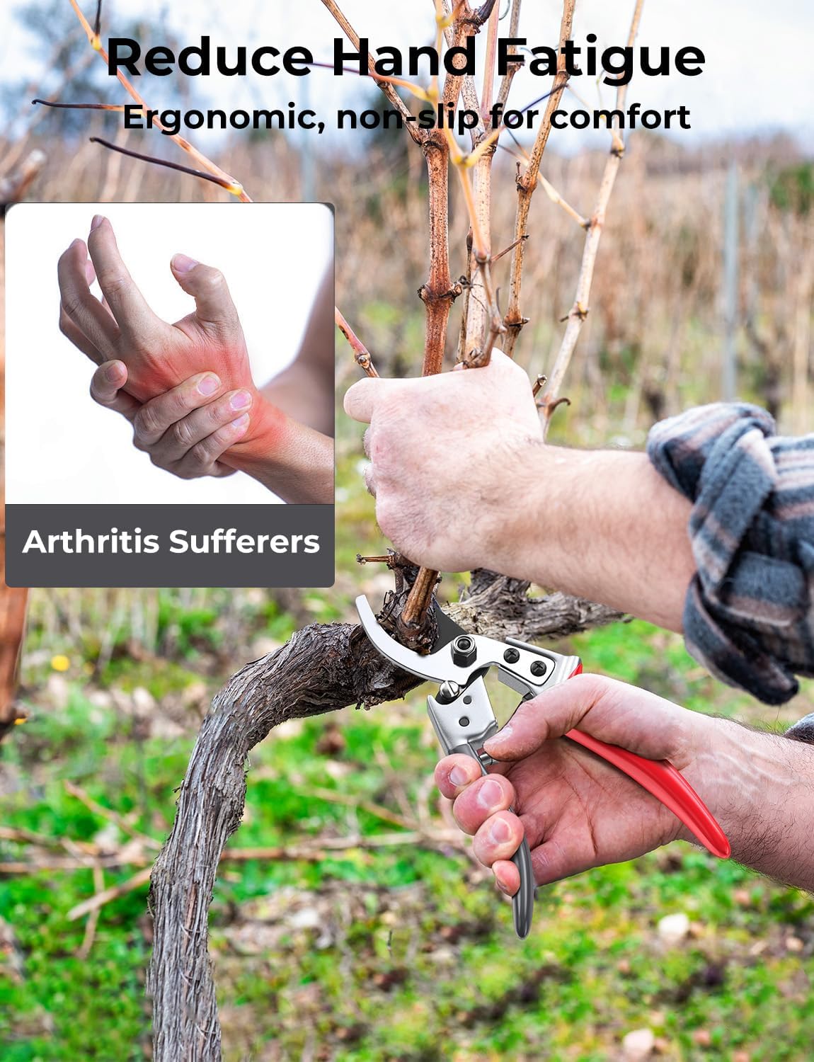 Thumbnail 6 de SOLODOTO Garden Secateurs for Weak Hand ✂