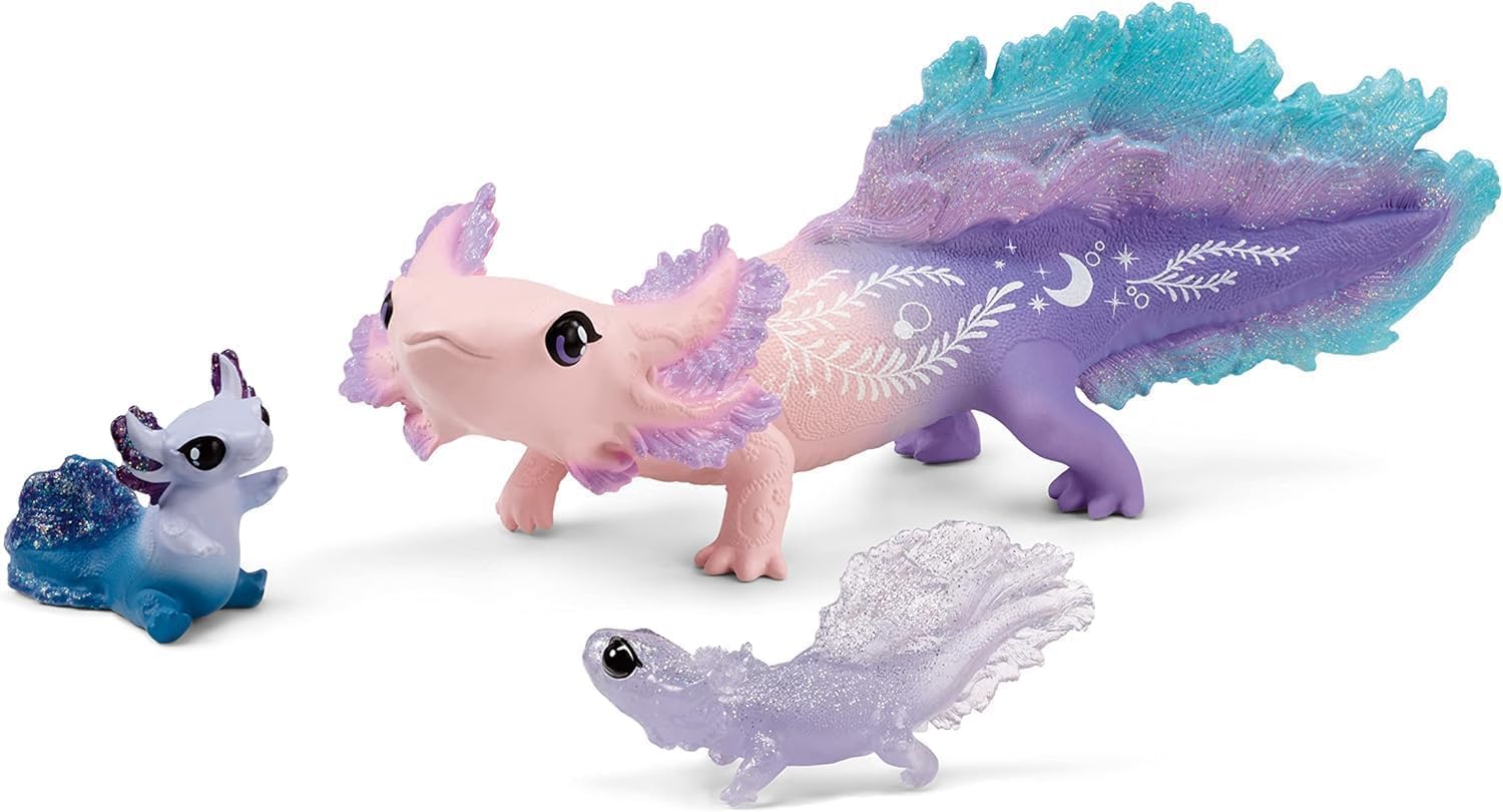 Detalle 2 de Schleich BAYALA Axolote Madre y crías 3 piezas