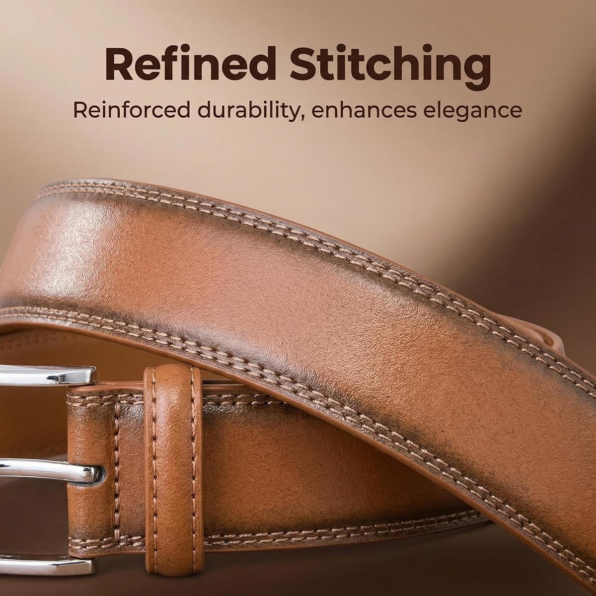 Detalle de VRLEGEND ceinture en cuir 3,5 cm