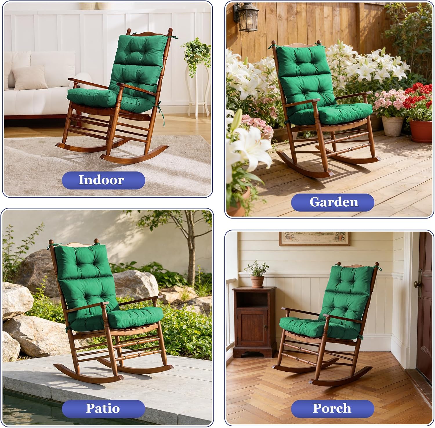 Thumbnail 4 de Aegisun Rocking Chair Cushion 44x23x4 Inch