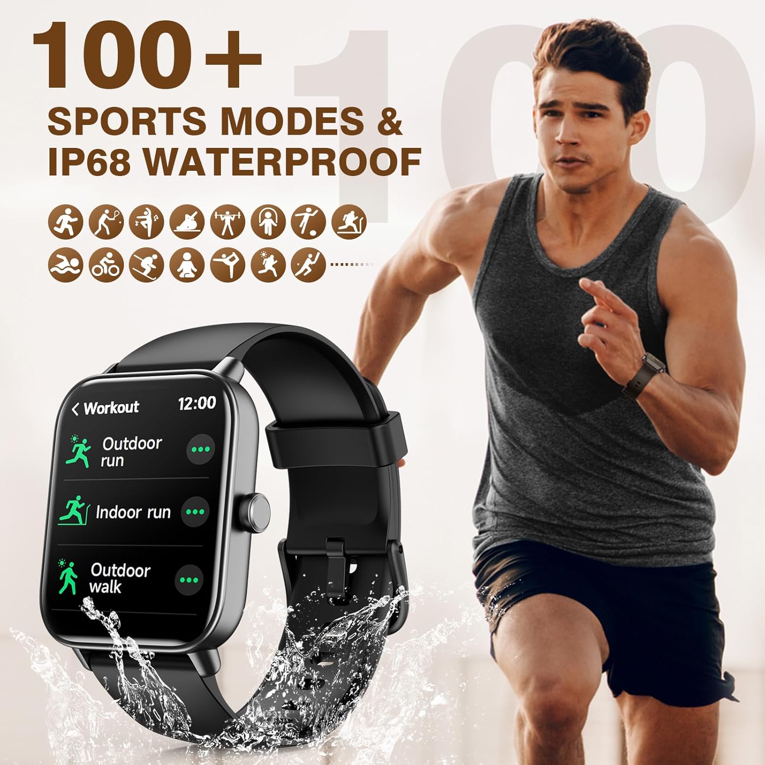 Thumbnail 2 de Smart Watch for Men Answer/Make call & Alexa 1.8"