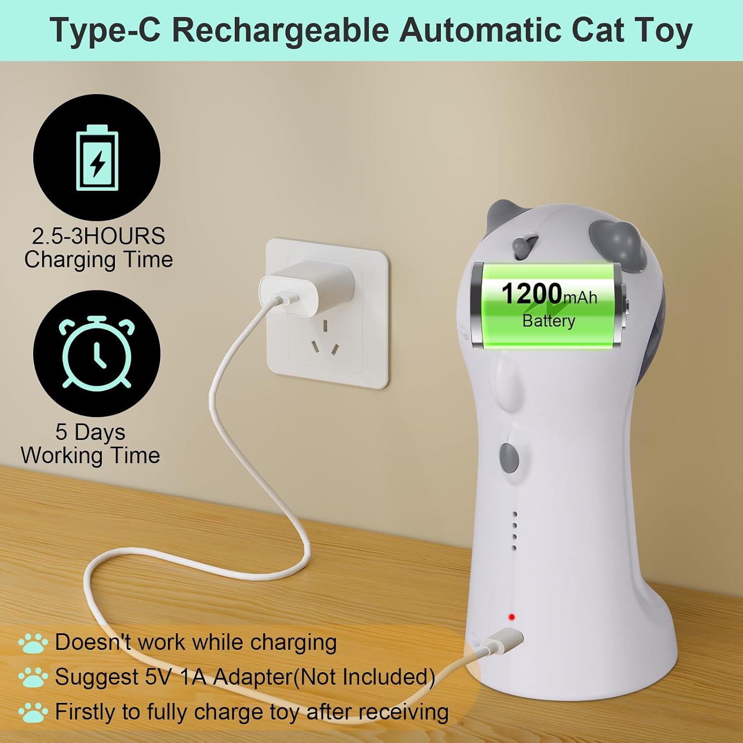 Thumbnail 5 de TBTeek Cat Toy Automatic, 5 Patterns đ±