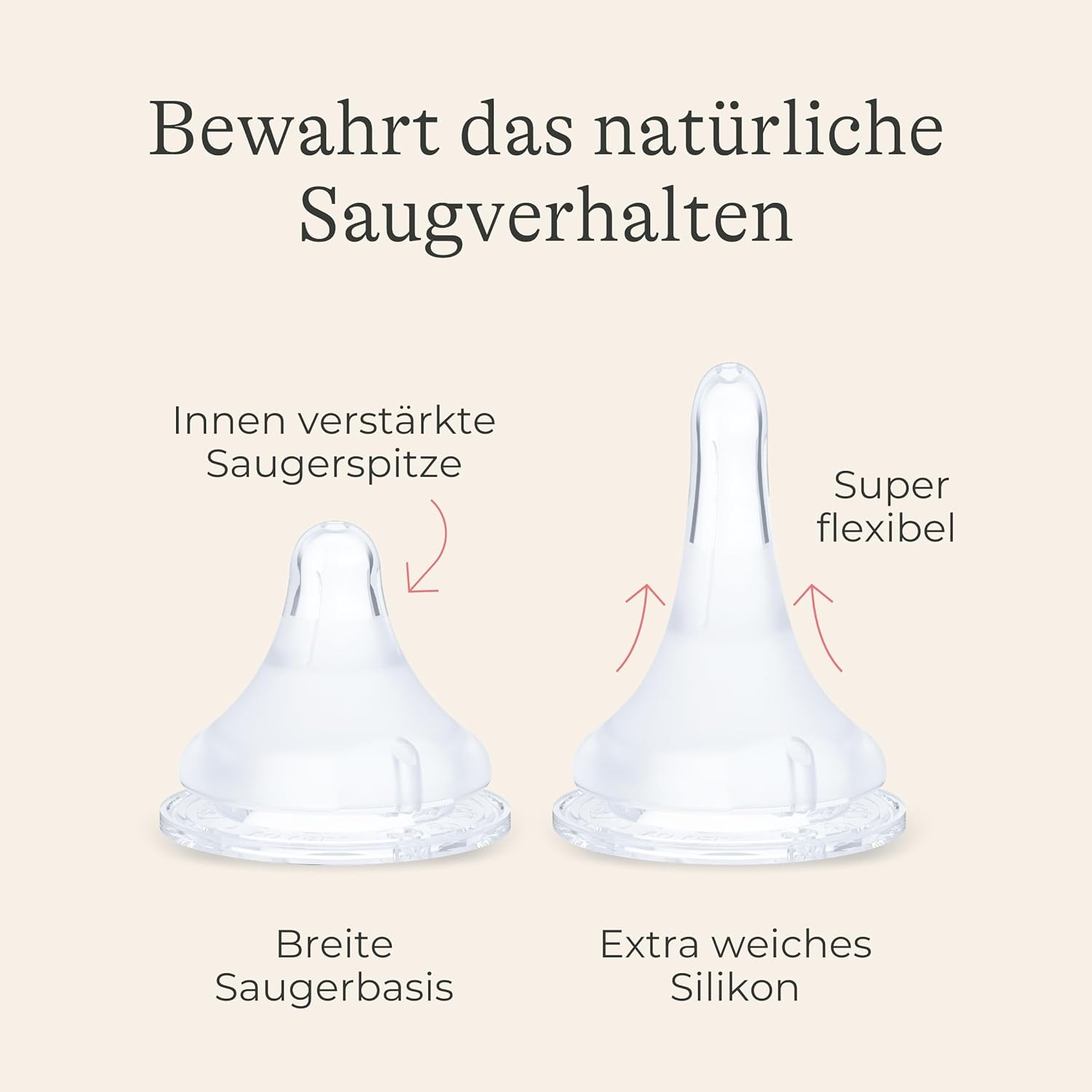 Detalle de Lansinoh Babyflaschen mit NaturalWave Sauger Gr. S – Doppelpack 160 ml, kompaktes Design, stapelbarer Deckel