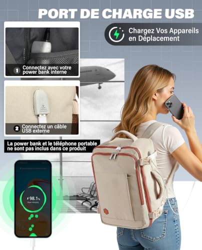 Thumbnail 6 de VANKEV Bagage Cabine 45x36x20 cm pour EasyJet — Sac à dos de voyage 30 L