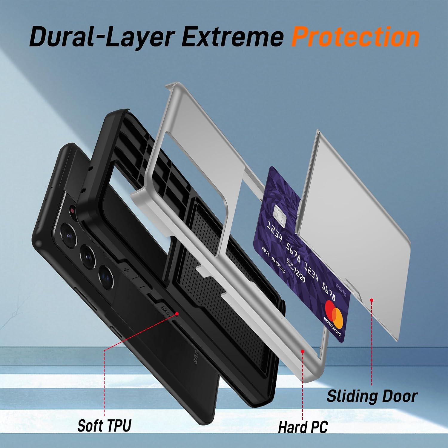 Thumbnail 5 de Pilaru Galaxy S21 Ultra Case with Hidden Card Slot
