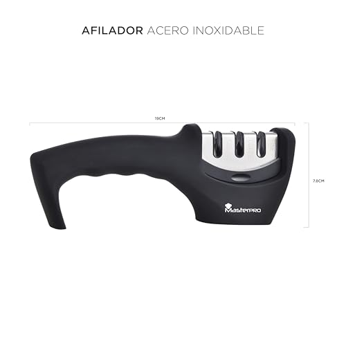 Detalle 2 de MasterPRO FOODIES COLLECTION - Afilador de Cuchillos 🍴 Ergonómico y Antiadherente