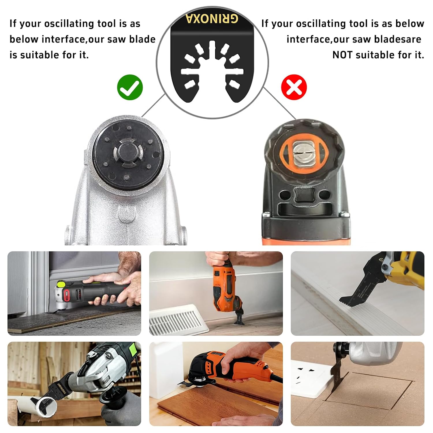 Detalle 1 de GRINOXA Oscillating Tool Blades High-Carbon Steel