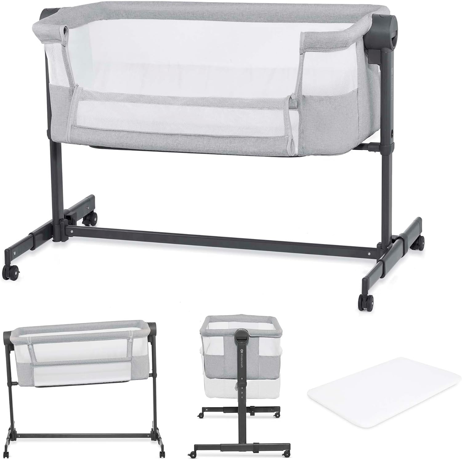 Detalle de Kinderkraft NESTEE UP 2 Beistellbett 5‑Stufen