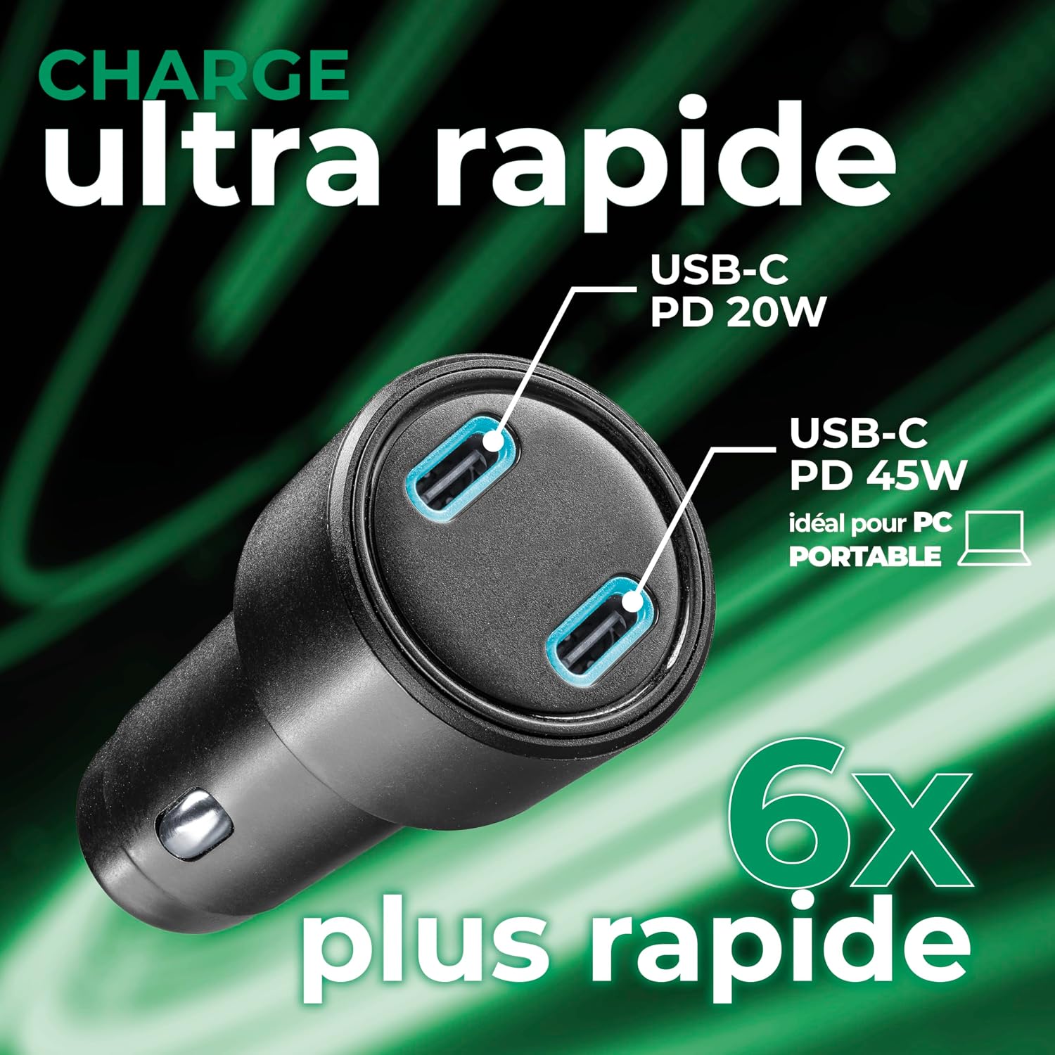Detalle 2 de Teknoll Chargeur Rapide 65 W pour voiture