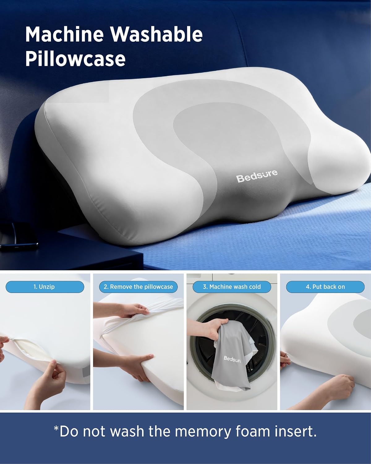 Thumbnail 6 de Bedsure Cervical Pillow, Memory Foam