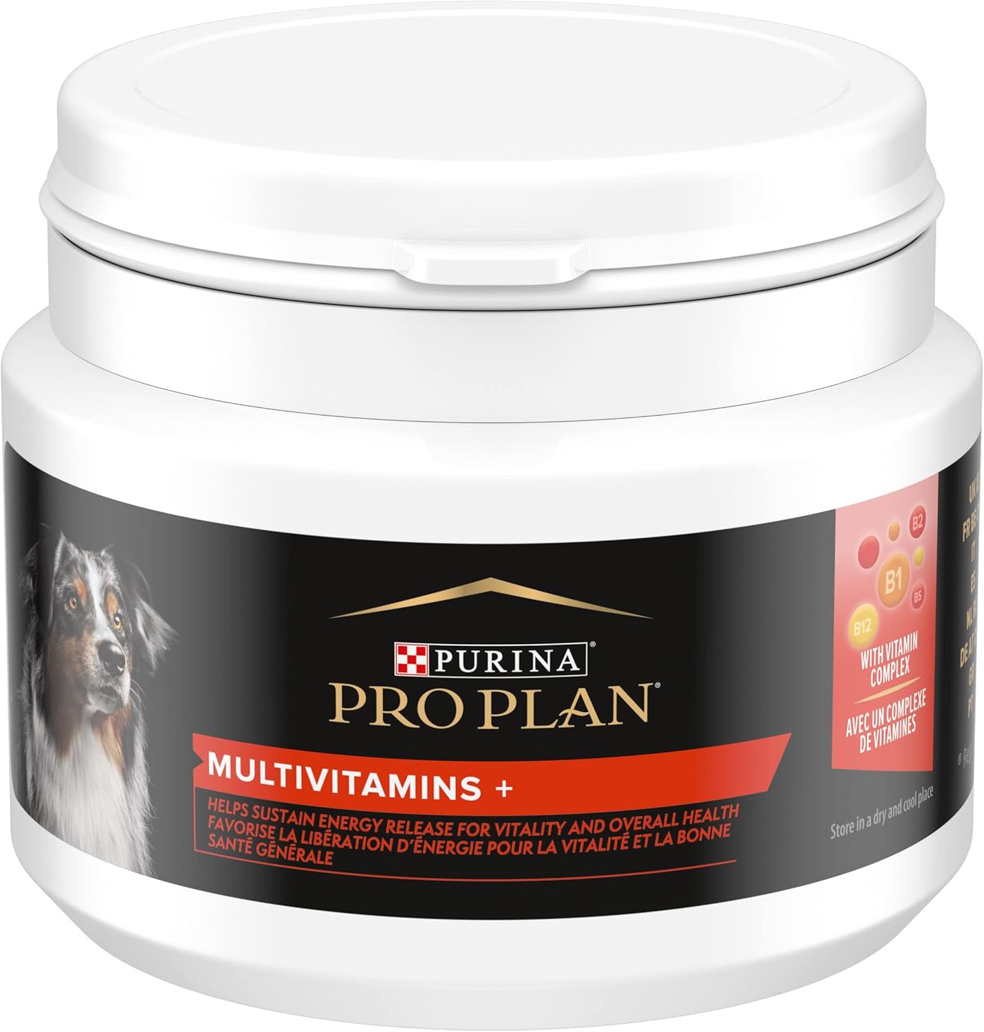 Detalle de PURINA PRO PLAN Multivitamins+ pour Chien – Alimentation complémentaire en poudre, boîte 60 g