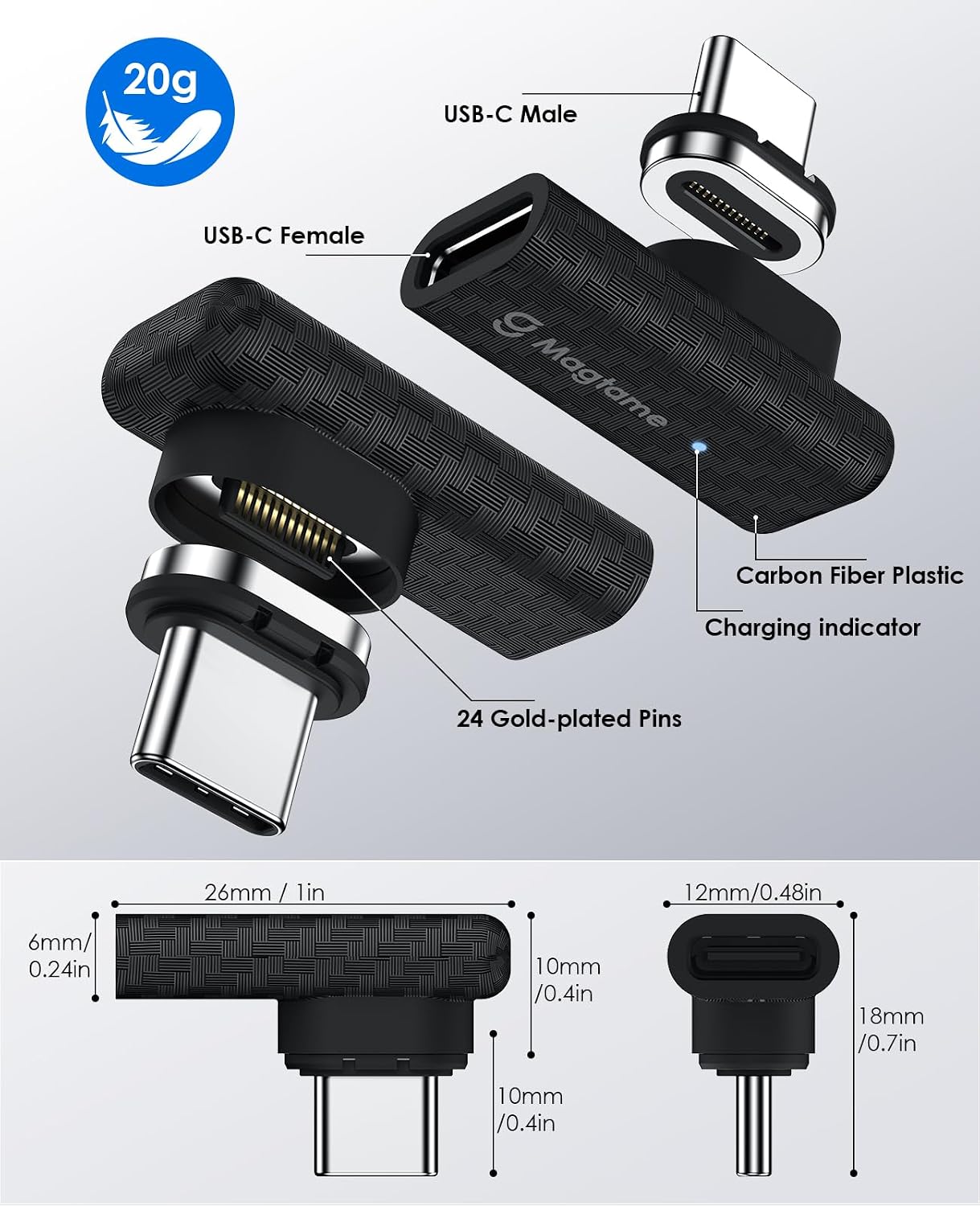 Thumbnail 6 de Magtame adaptateur USB‑C 240W angle droit