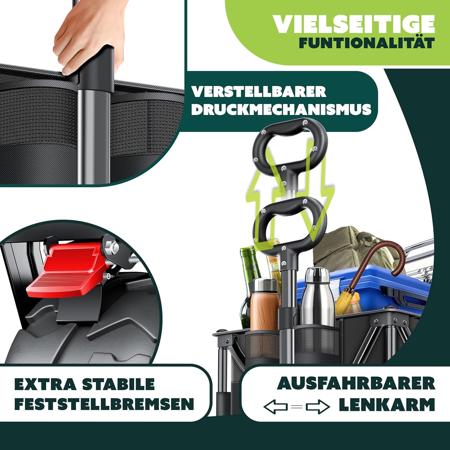 Thumbnail 4 de KESSER® Carro de Mano GTR9000 🍎 Capacidad 200 kg, plegable y resistente