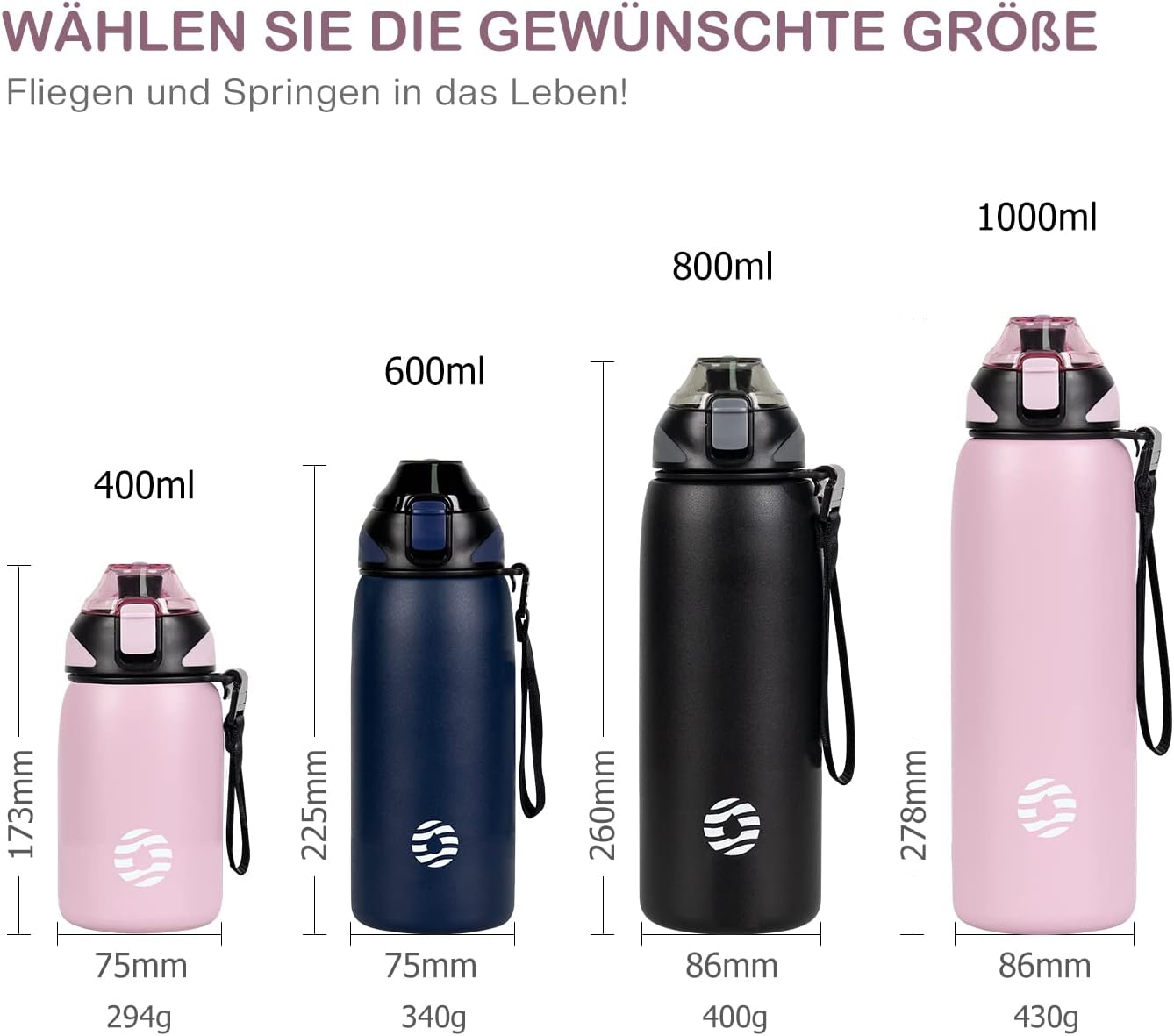 Thumbnail 2 de FJbottle Edelstahl-Trinkflasche 1L – auslaufsicher, BPA-frei, isoliert und vielseitig einsetzbar
