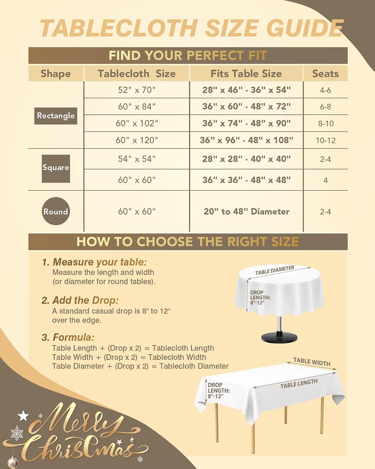 Thumbnail 6 de HOMEPEAK Rectangular Tablecloth 60 x 84 Inch