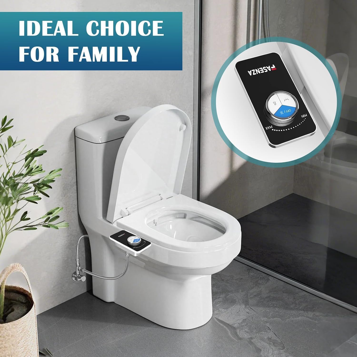 Detalle de FASENZA FASENZA-B2 Non-Electric Bidet Attachment, 2-Pack, Dual Nozzles