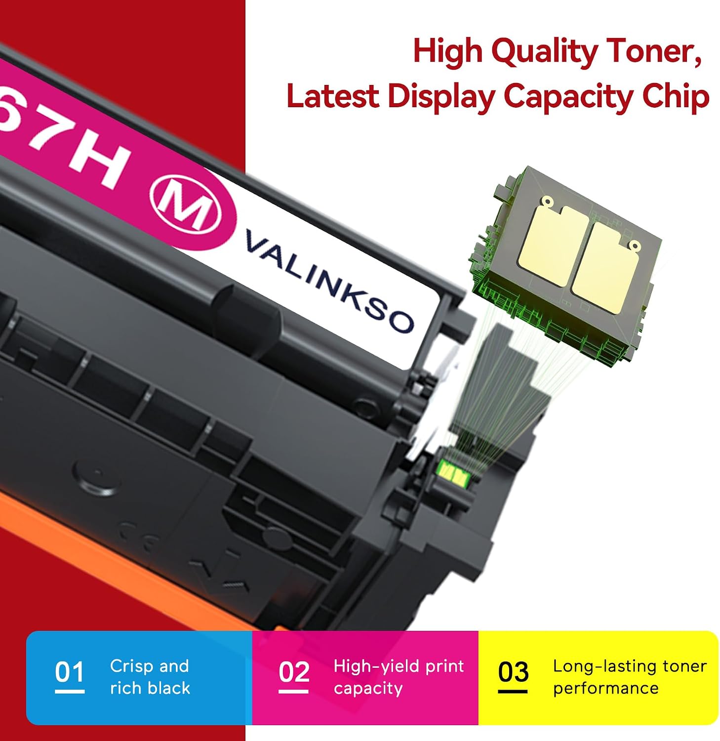 Detalle de Valinkso Compatible Toner Cartridge Set 4-Pack