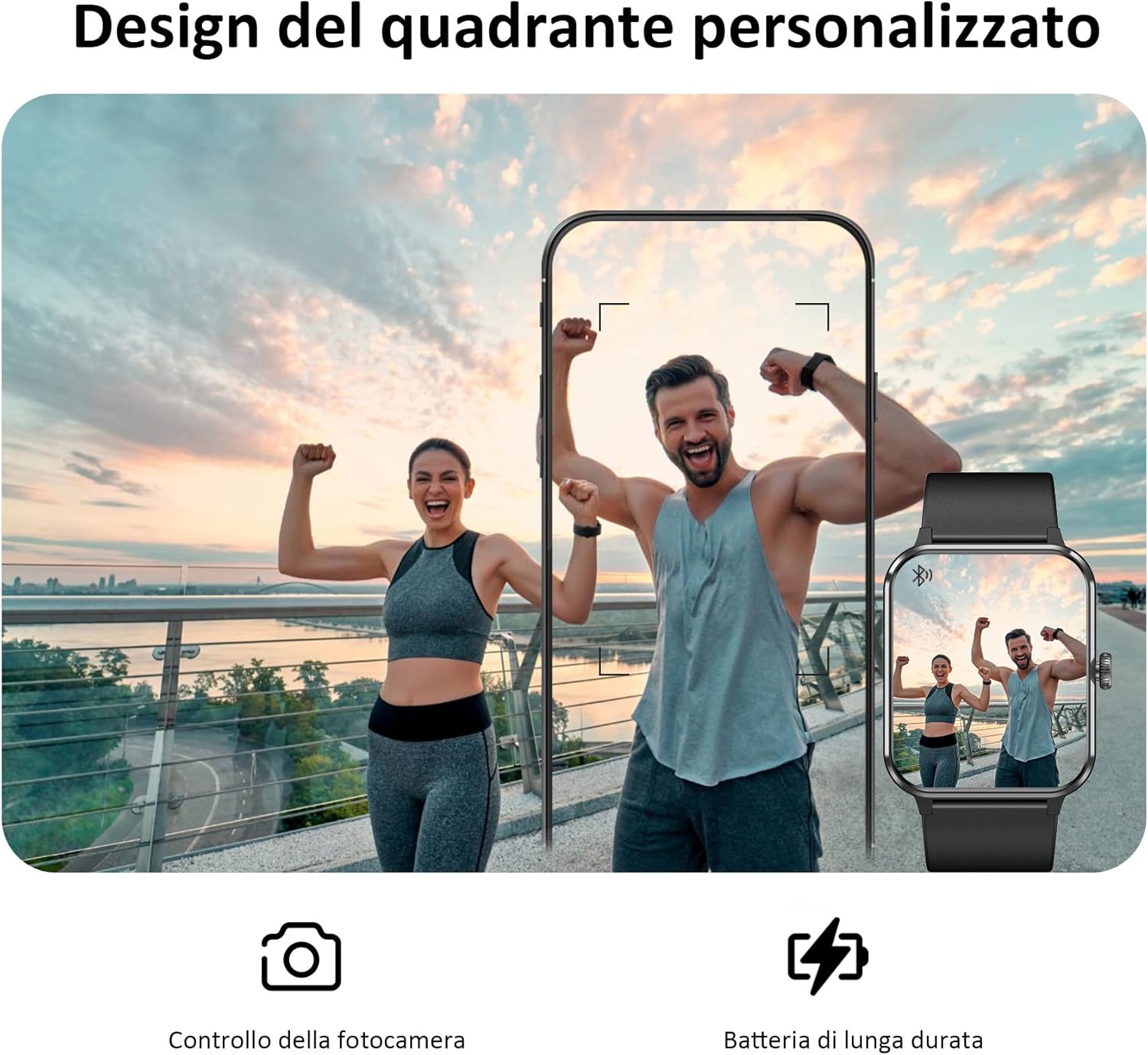 Thumbnail 4 de Blackview Smartwatch 1,85'' per Uomo e Donna: chiamate Bluetooth, monitoraggio salute e 100+ modalità sportive