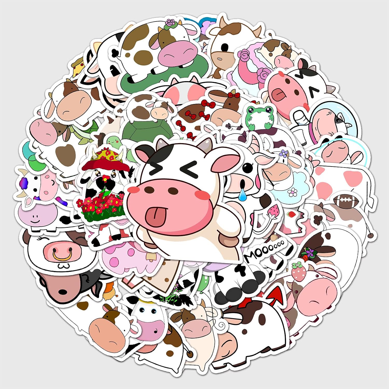 Detalle de Strawberry Cow Stickers, 50-piece set