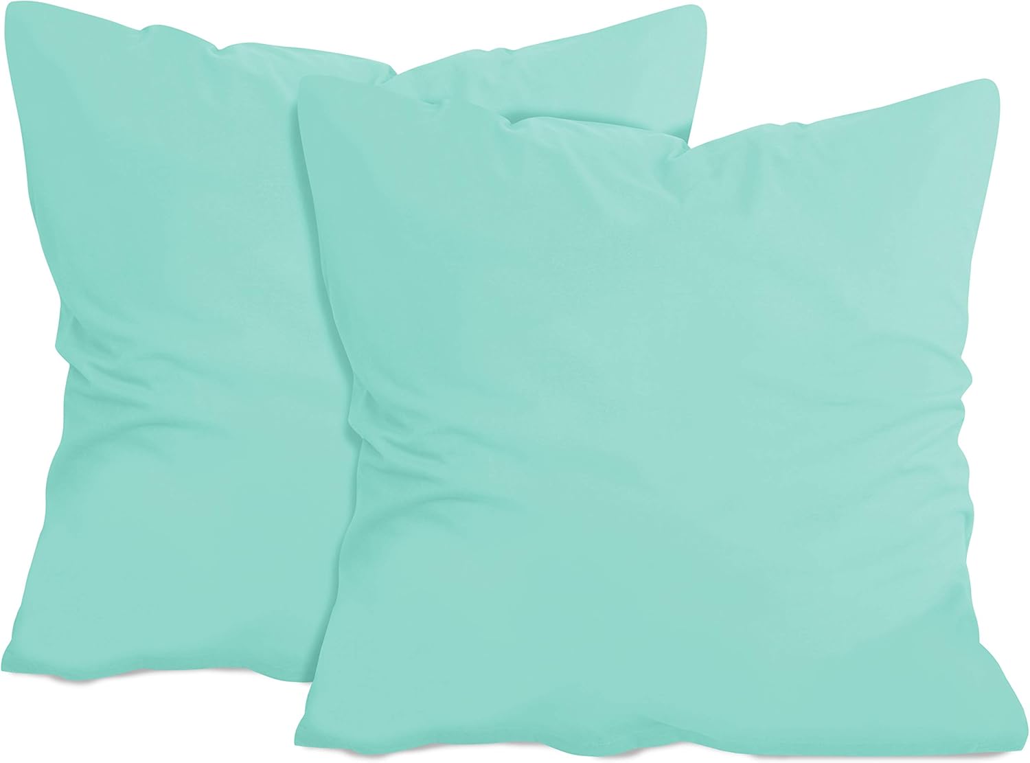 Detalle de Lot de 2 housses de traversin 80x80 en coton jersey mint – certifié Oeko-Tex, douceur et praticité