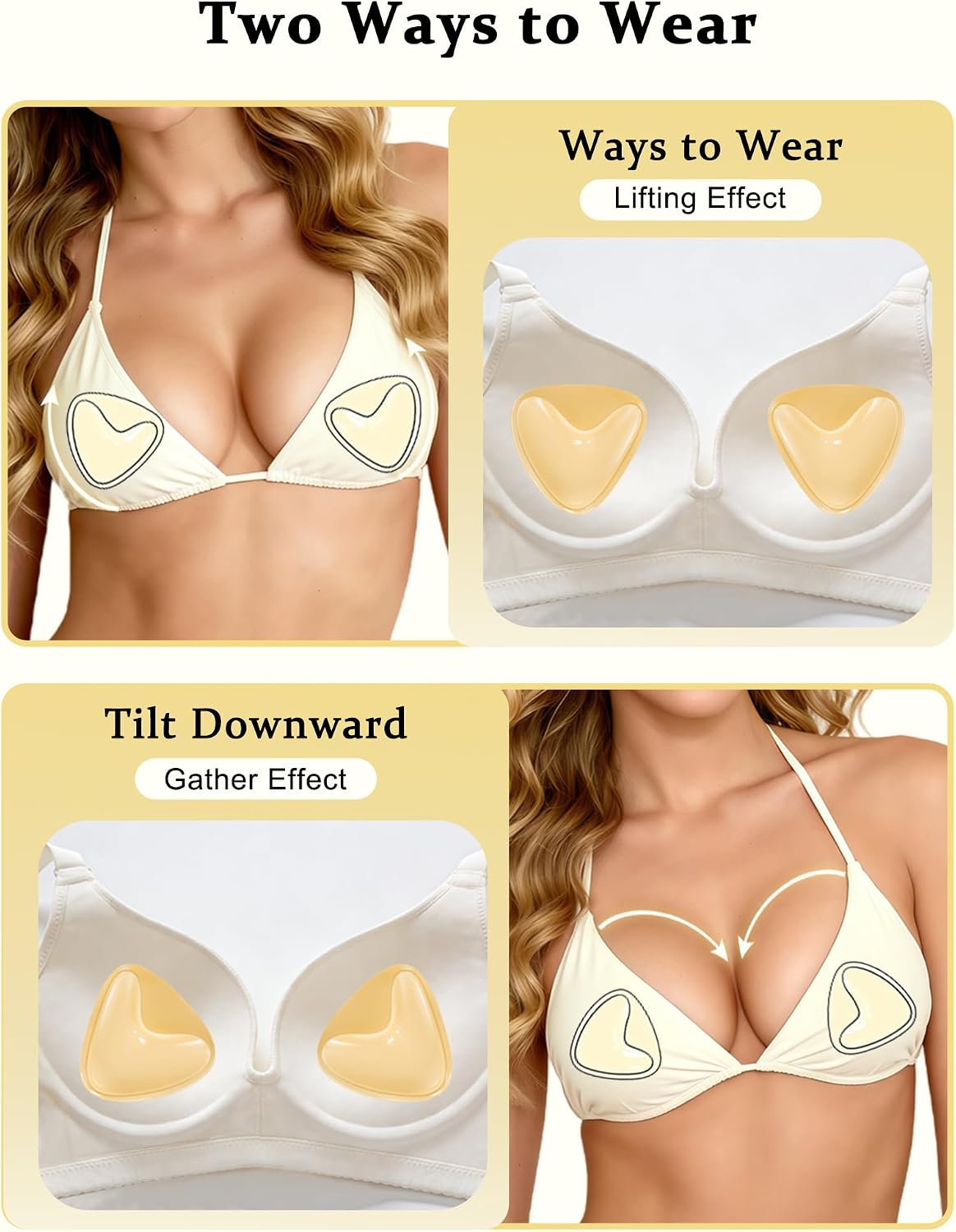 Detalle de Sticky Bra Push-Up Double Sided Stick-On Bra Inserts