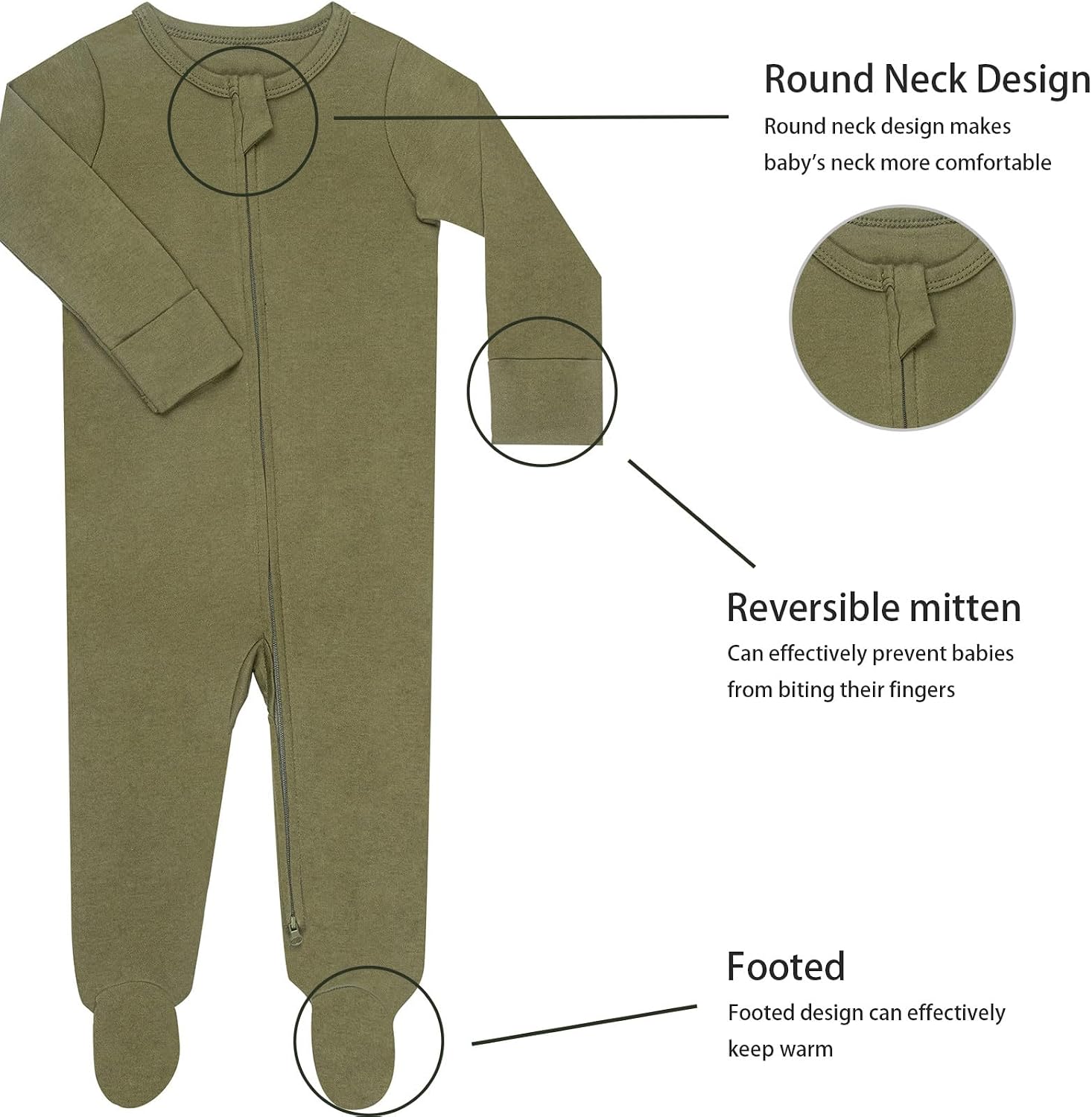 Detalle 2 de GUISBY Baby Footed Pajamas 100% Cotton