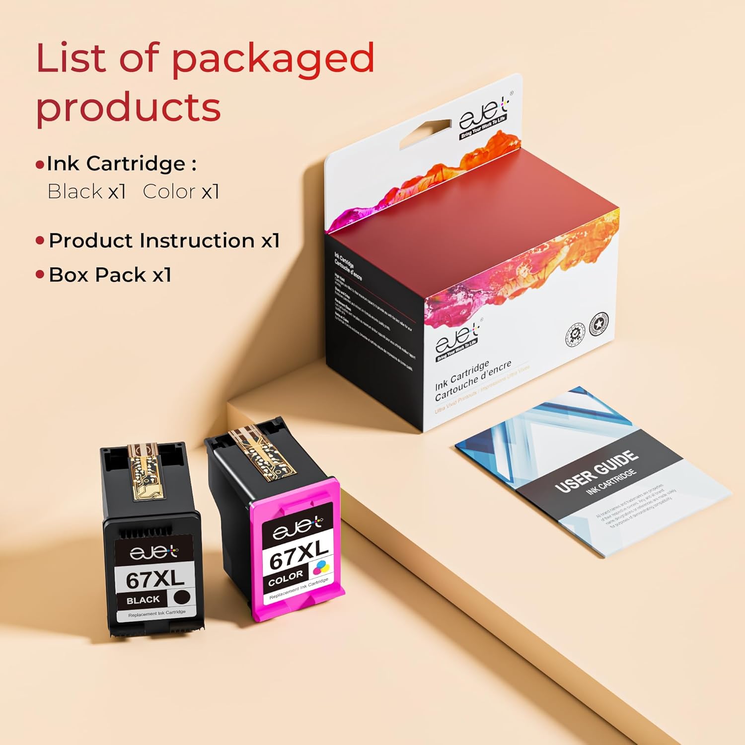 Thumbnail 2 de 67XL Ink Cartridges 2-Pack 🖨