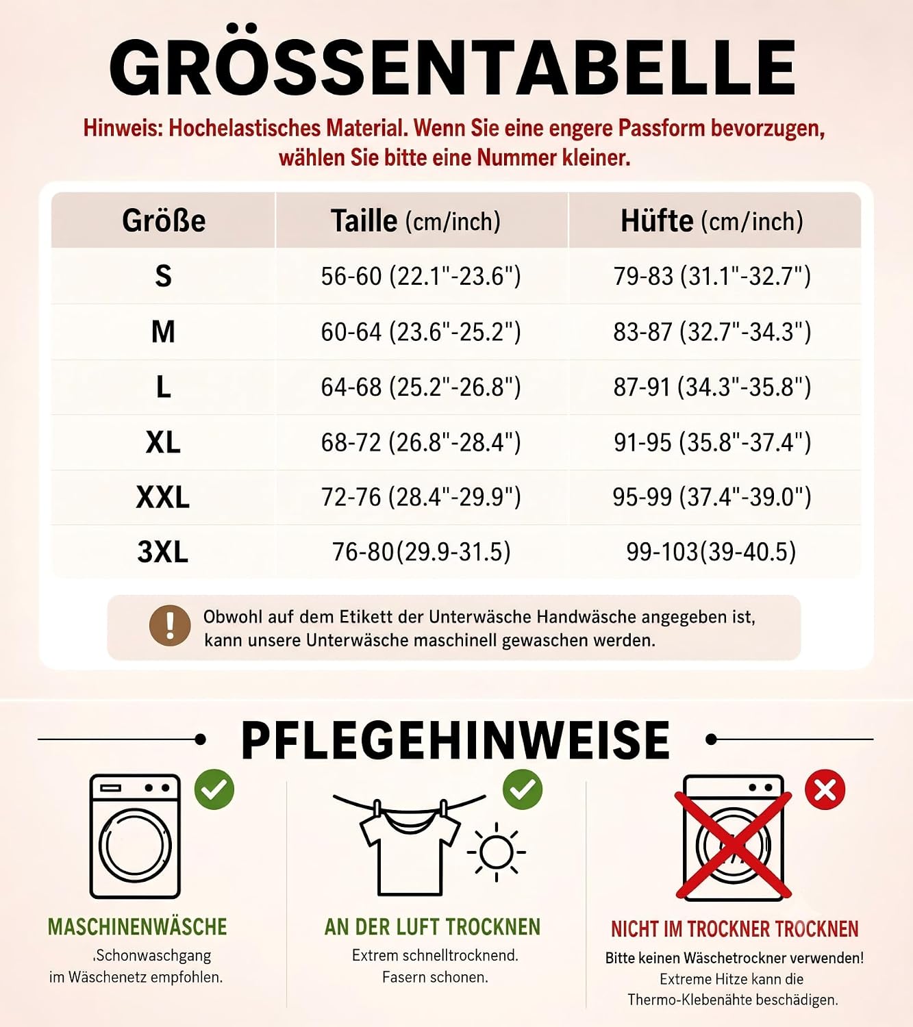 Detalle 2 de Sth Big Damen Nahtlose High-Waist Slips – 6er Pack, Taillenslip ohne Abzeichnen