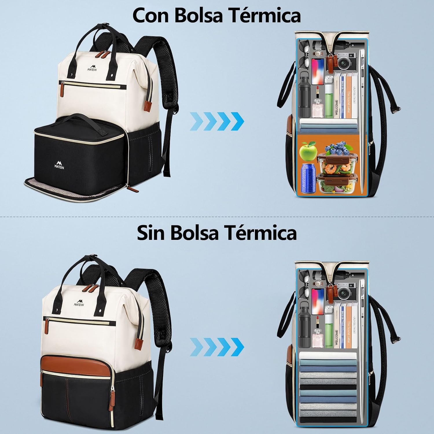 Thumbnail 1 de MATEIN Mochila Portátil 15.6 Mujer Set 2 Piezas