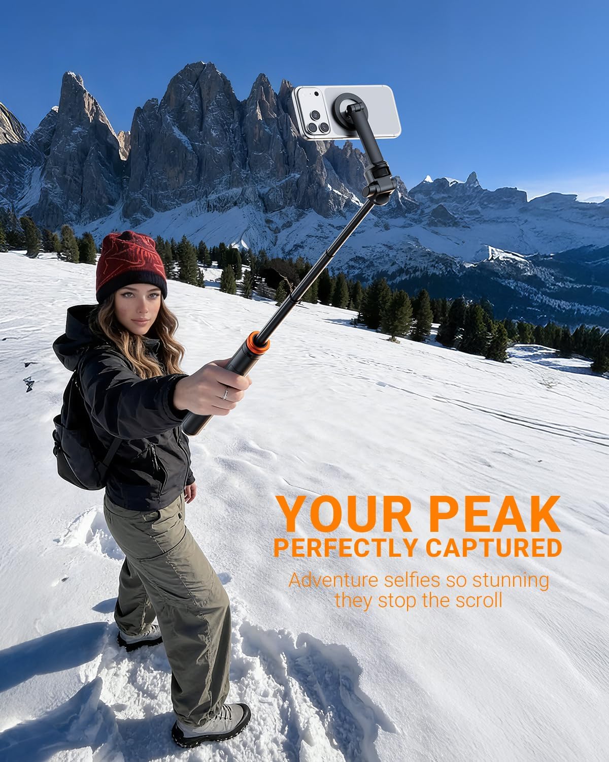Thumbnail 2 de EUCOS 63" MagSafe Tripod: Extendable Selfie Stick, Magnetic Phone Holder, and Remote