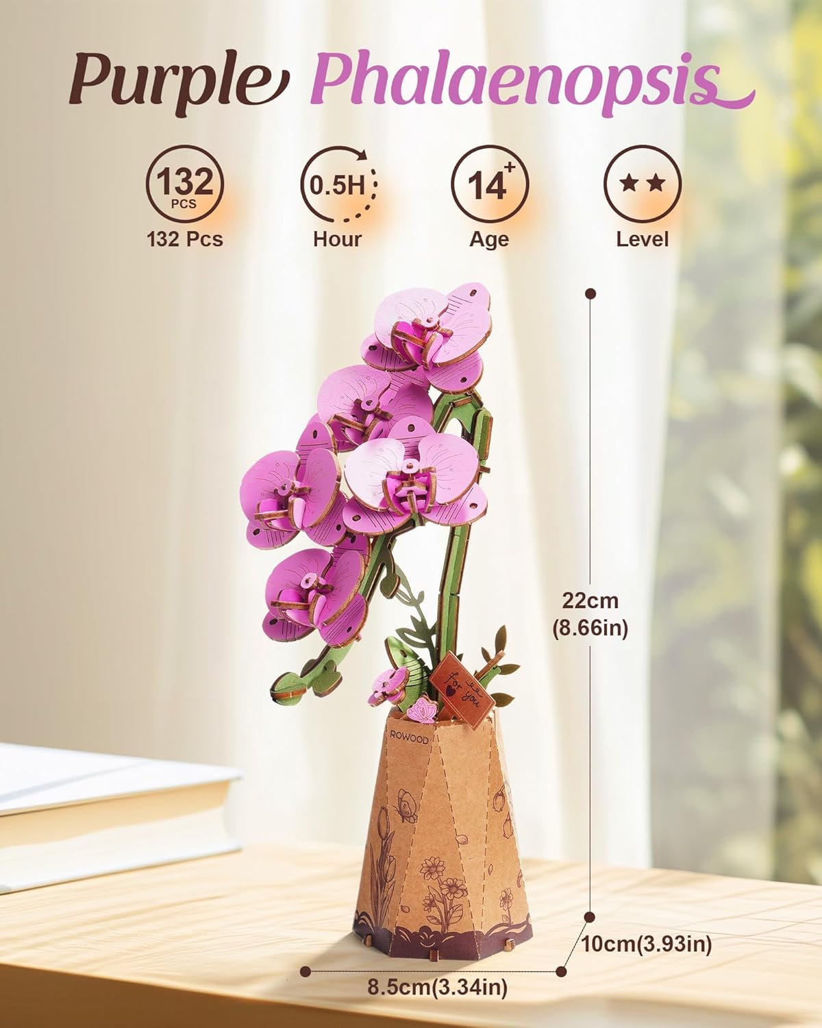 Thumbnail 2 de rowood Wooden Flower 3D puzzle