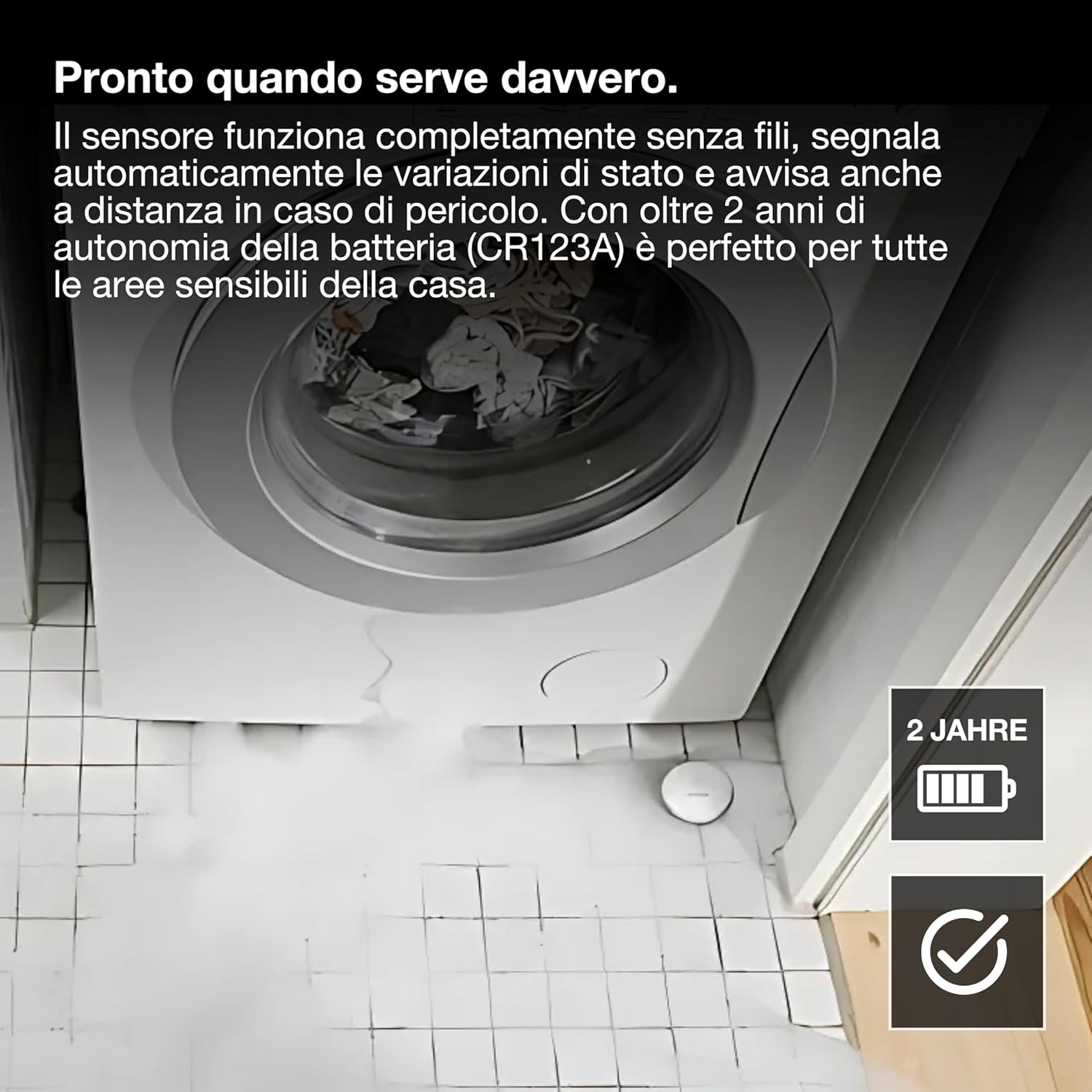 Thumbnail 3 de OSRAM SMART+ Rilevatore di acqua WiFi bianco (IP20, 69 mm) con allarme e app SMART+