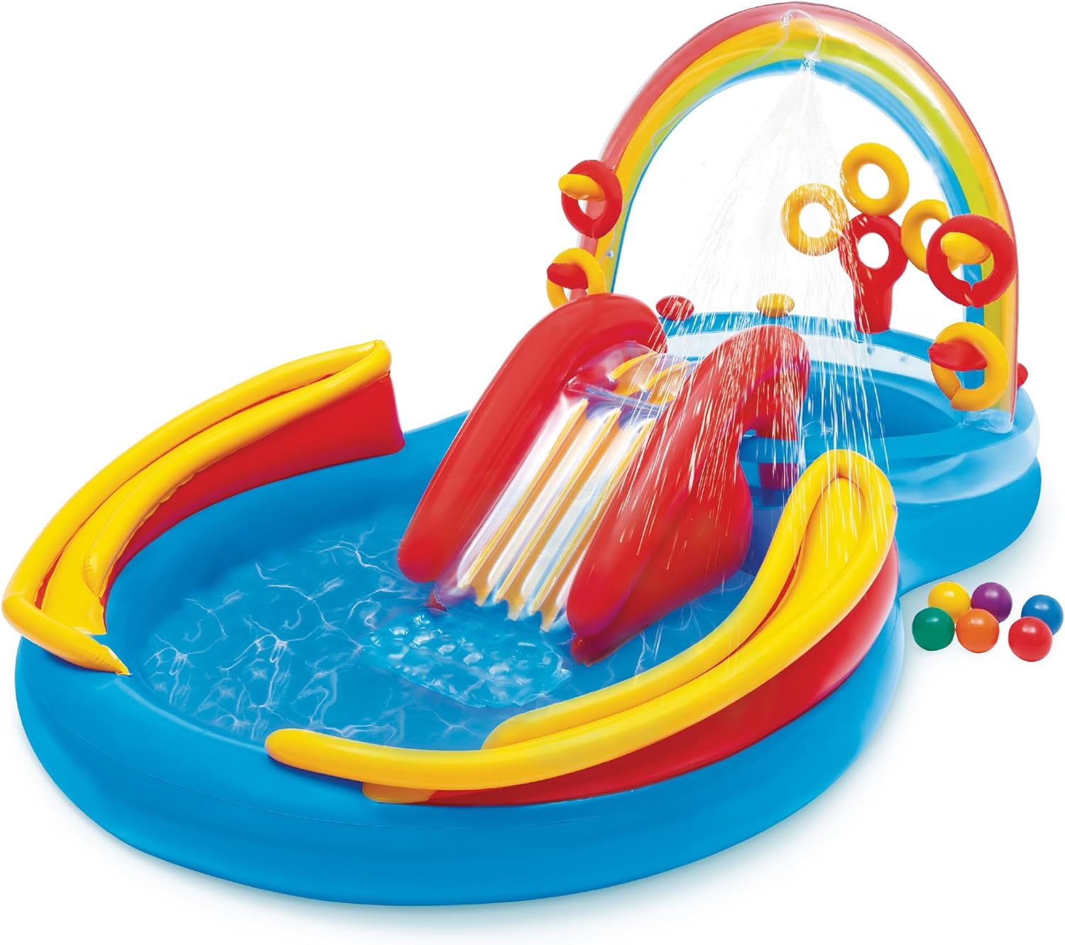 Detalle de Intex 57453NP Playground Arcobaleno – Piscina gonfiabile bambini 297x193x135 cm