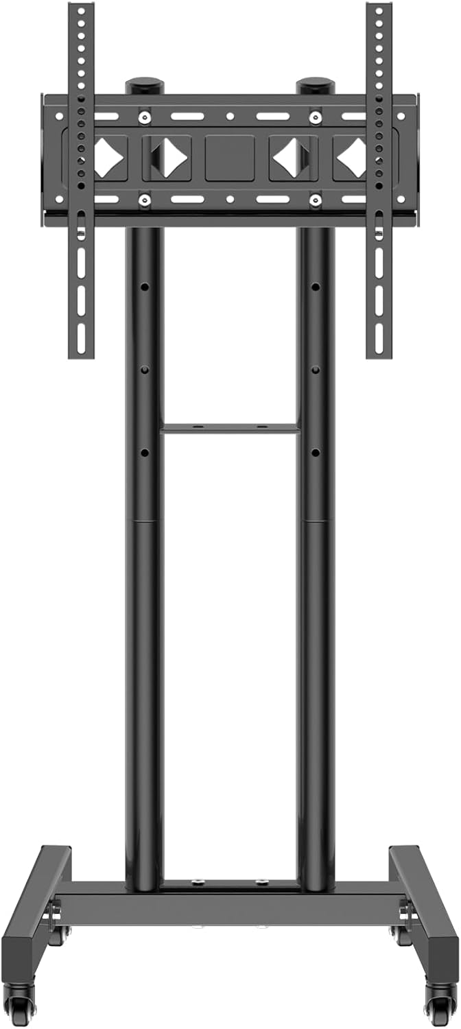 Detalle de JXMTSPW Mobile TV Cart for 32–55 Inch TVs (Max VESA 400x400, Up to 25kg) 360° Swivel Stand