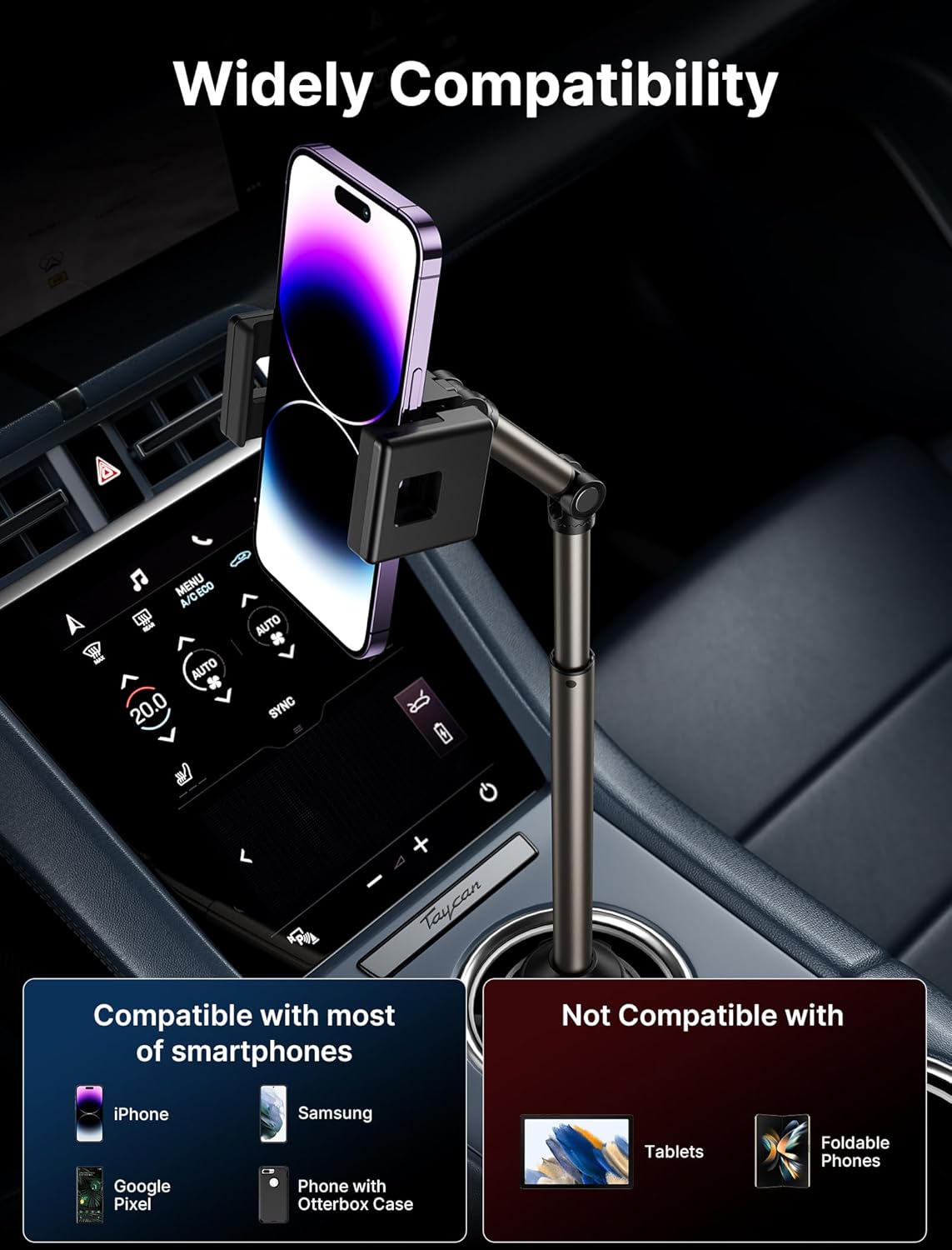 Thumbnail 6 de JSAUX Support porte-gobelet 11,6–16,6 pouces