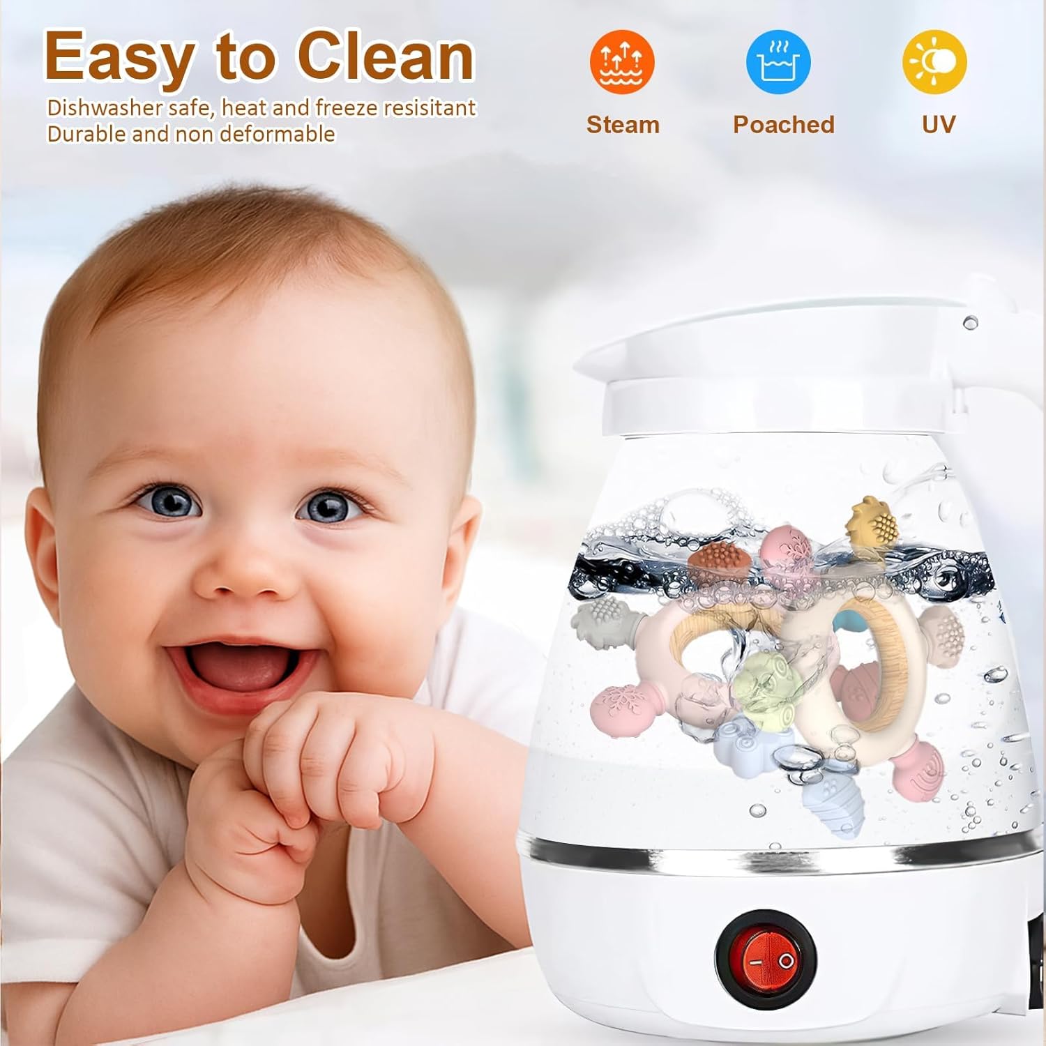 Thumbnail 5 de Silicone Teething Ring Toys 2-pack for Babies