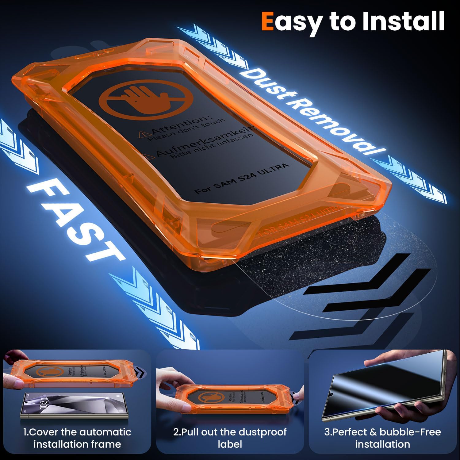 Thumbnail 4 de UniqueMe Samsung Galaxy S24 Ultra privacy screen protector 2-pack