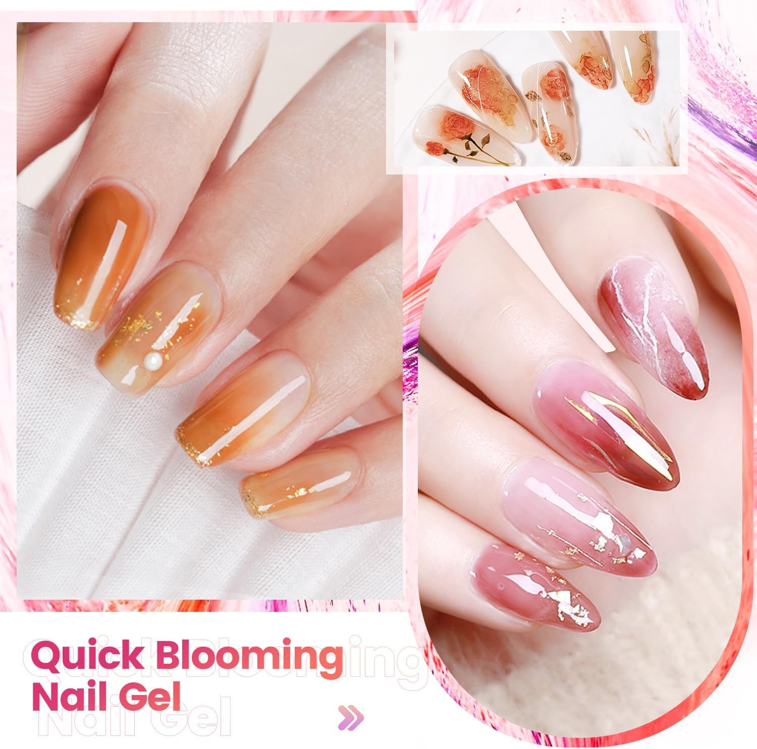 Thumbnail 3 de JODSONE Clear Blooming Gel 10 ml : gel UV LED “blooming” pour dégradés marbre, aquarelle et fleurs