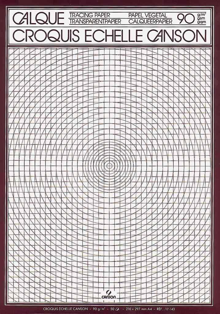 Detalle de Canson Calque Blocco da 50 Fogli – Carta lucido per schizzi A4 21 x 29,7 cm (90–95 g/m²)