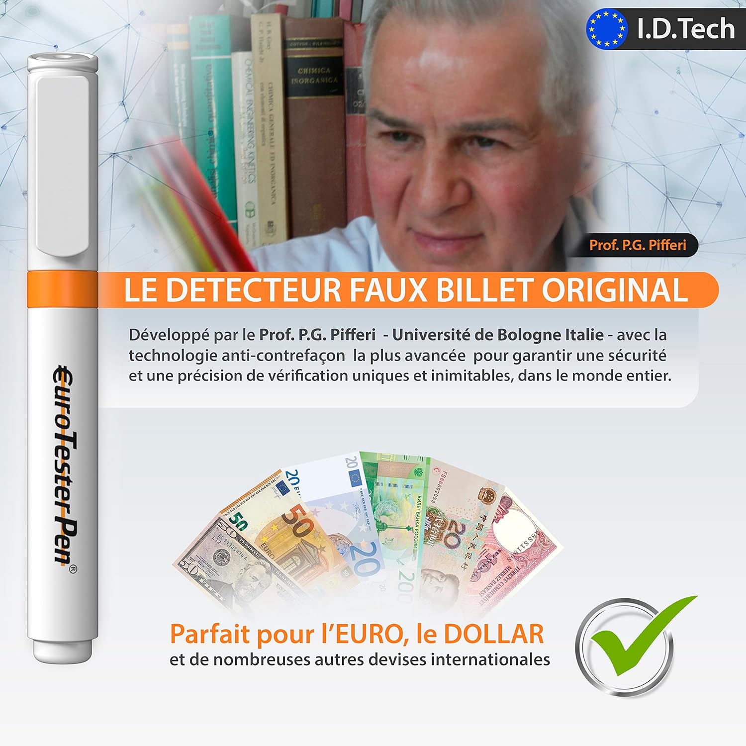 Thumbnail 3 de Euro Tester Pen – Stylo Detecteur Faux Billets, Vérificateur d’Authenticité Polyvalent