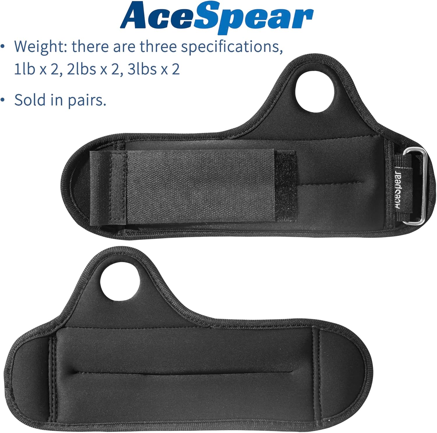 Detalle 2 de AceSpear Wrist Weights 1 lb pair