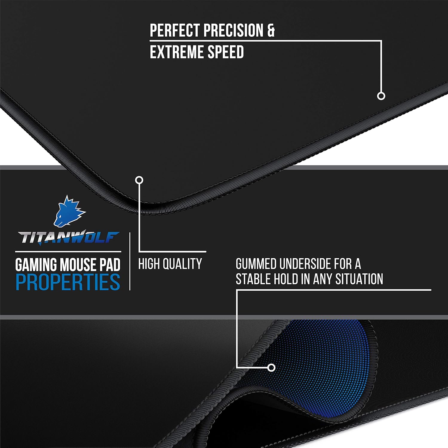 Thumbnail 3 de TITANWOLF Extra Large Gaming Mouse Mat 1200x400mm