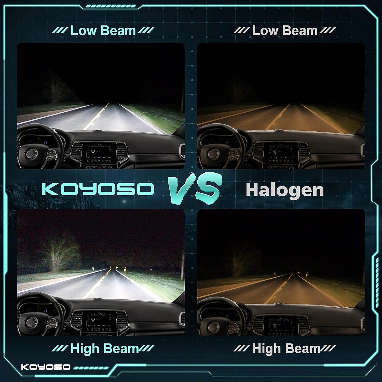Thumbnail 6 de KOYOSO Lampadine H7 LED 180W 32000LM 6500K