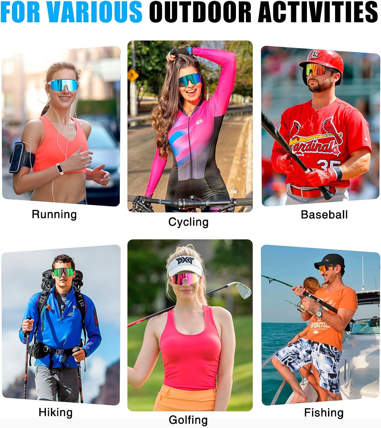 Thumbnail 4 de SPOSUNE Polarisierte Fahrradbrille mit 3 austauschbaren Gläsern (TR90) – sportliche Sonnenbrille für Lauf- und Radsport
