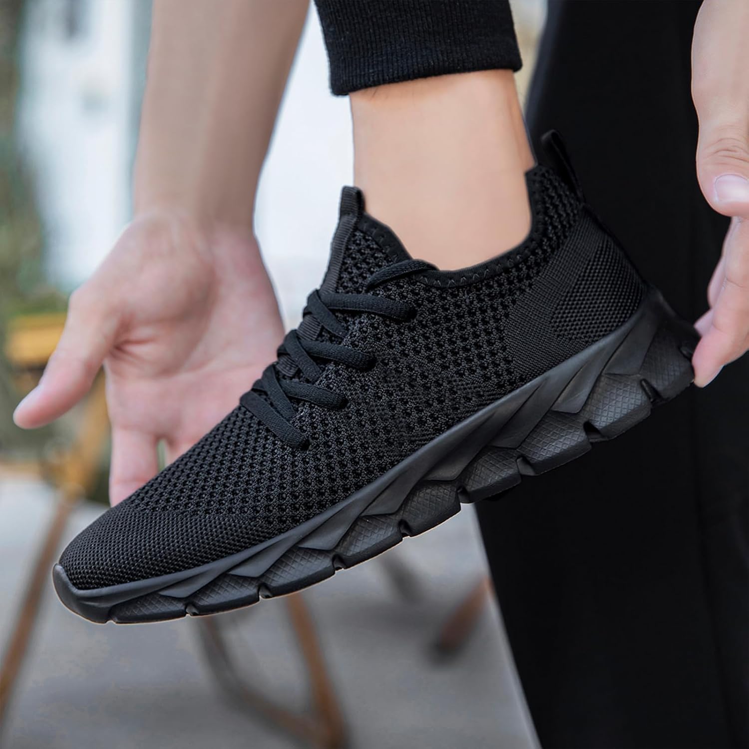 Thumbnail 2 de Oltyutc Mens Trainers Running Mesh Slip-On Shoes